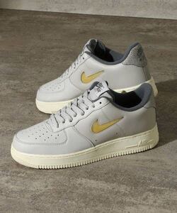 27.5cm US9.5 NIKE AIR FORCE 1 07 LX JEWEL SWOOSH LOW Light Bone Coconut Milk PALE VANILLA エアフォース ワン ロー ジュエル グレー