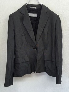 【良品】　MAXMARA　マックスマーラ　テーラードジャケット　ブレザー　40号　レディース　Lサイズ相当　グレー