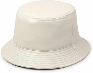 カシラ CA4LA BUCKET HAT FL 5 カシラ ほぼ新品 帽子 ハット DOU01789 ホワイト レザー