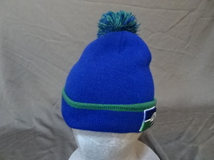 激レア USA購入【47BRAND】 NFLアメリカンフットボール シアトル シーホークス【Seattle Seahawks】ロゴ刺繍入り ニットキャップ 中古良品