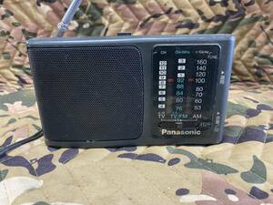 J5772 Panasonic ワイドFM受信OK FM/AMコンパクトラジオ RF-U46 日本製 動作品