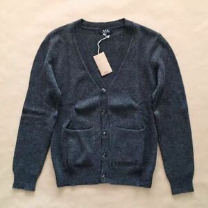 美品 A.P.C. カーディガン ニット 杢チャコールグレー XS ウール セーター ミドルゲージ ユニセックス APC アーペーセー @a708