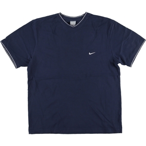 古着 00年代 ナイキ NIKE Vネック ワンポイントロゴTシャツ メンズXL /eaa464063