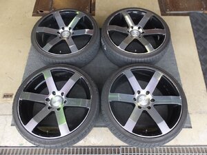 【ジャンク品】デイトナ ユーロ 8.0J-20　6/139.7　+32 ATRスポーツ 225/35R20　200系ハイエースタイヤ・ホイール4本セット