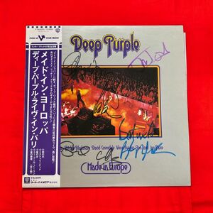 Deep Purple ディープ・パープル Ritchie Blackmore リッチー・ブラックモア David C 直筆サイン入り LP レコード 送料無料