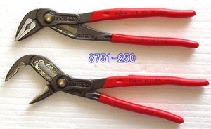 在庫有 8751-250 クニペックス(KNIPEX) ウォーターポンププライヤー スリムコブラ 250mm インボイス対応 代引不可 全国送料無料 税込特価