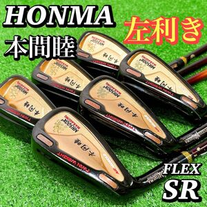 【レフティ 左利き】ホンマ 本間睦 MH500X2 メンズアイアンセット 6本 SR HONMA 男性 ゴルフ ゴールドカラー