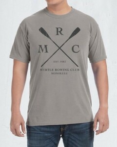 ●送料無料●大きいサイズ Malibu Shirts　 MYRTLE ROWING CLUB半袖TEE　(グレー)【USサイズ/XXL】