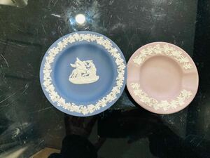 WEDGWOOD ウェッジウッド 食器 プレート ブルー 小皿 ペア　セット　2枚　アンティーク ジャスパー フェスティビティ