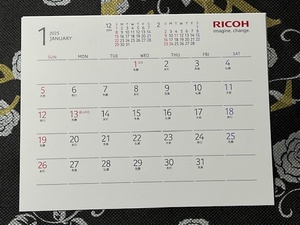 2025年 卓上カレンダー リコー RICOH