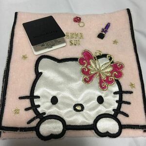 アナスイANNA SUI ×サンリオ ハローキティ ポケット タオル ハンカチ ポーチ 刺繍 ピンク 未使用a A