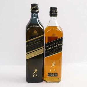 【2本セット】JOHNNIE WALKER（ジョニーウォーカー）各種（12年 ブラックラベル 40％ 700ml 等）D24I120009