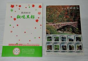 黒部峡谷 秘境黒部 フレーム切手シート 富山県呉東地区限定3500部 80円×10枚 村上岳雄 風景 コレクション 未使用品