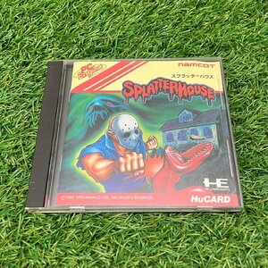 【現状品】『1-393』PC Engine HuCARD ヒューカード namcot ナムコ SPLATTER HOUSE スプラッターハウス ホラー アクション