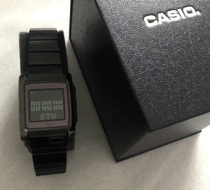 CASIO I-RANGE ソーラー 電波 ブレスレット 黒 ブラック IRW-101 デジタル ウォッチ DATABANK や LINEAGE 好きに も IRW101 カシオ