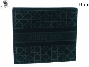 【New 新品】 クリスチャンディオール Dior ミラー付きハードケース 収納ボックス ROUGE DIOR 口紅 2本入れ 鏡 カナージュステッチ柄 紺