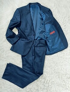 Ermenegildo Zegna スーツ セットアップ 【サイズL相当】【ストライプ】【2B】【センターベント】【総裏 秋〜春】【厚手】