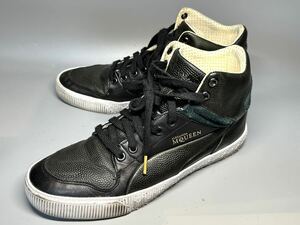 【即決】PUMA × Alexander McQUEEN 27cm メンズ プーマ × アレキサンダーマックイーン ブラック コラボ ハイカットスニーカー 黒 くつ 靴