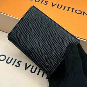 【新品同様】新型 LOUISVUITTON　ルイヴィトン エピ アンヴェロップ カルトドゥヴィジット 黒　ノワール　ブラック　名刺入れ　カード