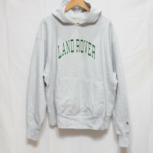 Champion×LAND ROVER◆チャンピオン×ランドローバー 裏起毛 パーカー【LAND ROVER 刺繍入り】ライトグレー サイズXL◆USED美品