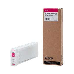 【新品】(まとめ) エプソン EPSON インクカートリッジ マゼンタ 700ml SC1M70 1個 〔×10セット〕