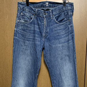 W31 7 for all mankind USA｜セブンフォーオールマンカインド ウォッシュ加工 ストレートデニムパンツー 米国製