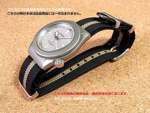 NEW 最新色！BLACK & GOLDEN STRIPE／@NEW TOUGH RIBBED FABRIC STRAP 18MM