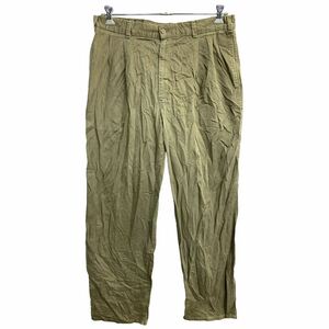 DOCKERS チノパン W36 ドッカーズ タックパンツ ビッグサイズ オリーブカーキ コットン USA製 古着卸 アメリカ仕入 2405-1037