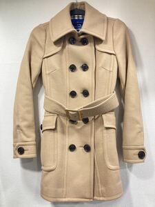 保管品 美品 BURBERRY バーバリー BLUE LABEL ブルーレーベル コート ベージュ ノバチェック サイズ38 ベルト付き