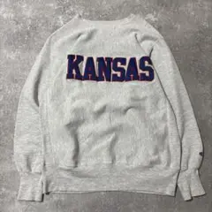 90s champion リバースウィーブ　kansas ゆるだぼ　希少デザイン