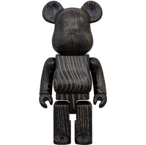 BE@RBRICK カリモク 浮造り 黒金 400％ medicom toy ベアブリック メディコムトイ black gold wood figure フィギュア 木彫り bearbrick