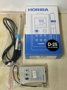 【未使用保管品】 HORIBA　ガラス電極式水素イオン濃度計 D-25　phメーター　ISFET PH ADAPTER A-701　他パーツ付き