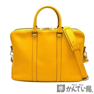 LOUIS VUITTON【ルイ・ヴィトン】M30636 ポルトドキュマン ヴォワヤージュ PM タイガ ジョーヌ ２WAYショルダーバッグ【中古】USED-B