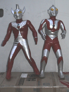 店頭ディスプレイサイズ　80cmオーバー　ABCトイ製　ウルトラマン、タロウ　巨大ソフビ 完成品フィギュア　2体セット＜中古美品＞