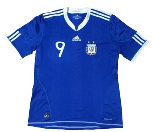 【送料430円】 正規品 アルゼンチン代表 2010/11 アウェイ ユニフォーム #9 Mサイズ adidas イグアイン