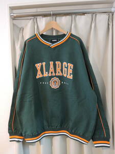 X-LARGE XLARGE エクストララージ PIPING V NECK SWEAT グリーン XLサイズ 人気商品 再値下げしました！