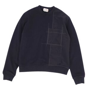 美品 エルメス HERMES スウェット 21AW トレーナー コットン ナイロン切り替え トップス メンズ イタリア製 S ブラック cf06oo-rm05e28047