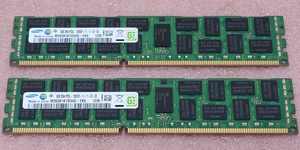 ☆Samsung M393B1K70DH0-YK0 2枚セット *PC3L-12800R/DDR3L-1600 ECC REG/Registered 240Pin DDR3 RDIMM 16GB(8GB x2) 動作品