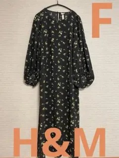 【お買い得】H&M 花柄ワンピース　F 長袖　花柄　薄手　エイチアンドエム