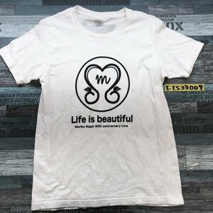 永井真理子 メンズ LIFE IS BEAUTIFUL 30TH アニバーサリーライブ 半袖Tシャツ M 白