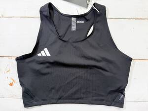 【即決】adidas Adizero アディダス 女子 陸上 クロップトップ レーシングブルマ Black 海外Lサイズ