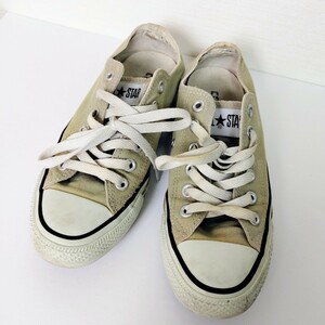 【人気デザイン】CONVERSE ALL STAR コンバースオールスター☆ライトカーキシューズ　23.5　スニーカー レディース 紐あり