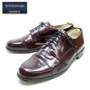 10W表記　28cm相当　BOSTONIAN CLASSICS　ボストニアン クラシック　ストレートチップ　革靴　レザーシューズ　外羽根　バーガンディ/U8694