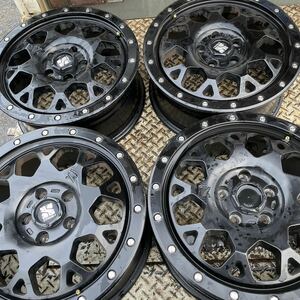 XTREME-J XJ04 17x7.0J 5/114.3 SB サテンブラック 中古ホイール4本セット　インセット42３本とインセット35一本