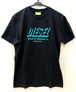 メンズ ディーゼル クルーネック プリント Tシャツ ブラック M