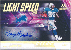 Barry Sanders NFL 2024 Panini Luminance Light Speed Ink Signature Auto 15枚限定 直筆サイン オート バリー・サンダース