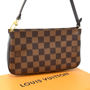 新品同様 ルイヴィトン ポーチ ナヴォナ N51983 ダミエエベヌ キャンバス ブラウン LOUIS VUITTON