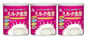 森永乳業 大人のための粉ミルク ミルク生活 300g × 3缶