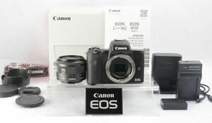 ■美品■ キャノン Canon EOS Kiss M2 レンズキット 【元箱】　#606-011-0607