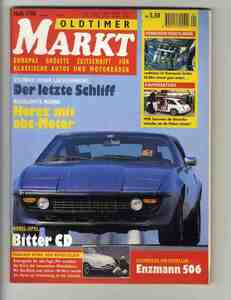 【d1228】96/Heft 1 OLDTIMER MARKT／ビッターCD、エンツマン506、パナールディナ、MGB、ヘンダーソン・モーターサイクル、...